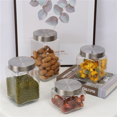 Square iav jars nrog hau